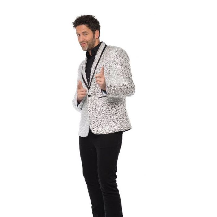 Zilveren blazer voor mannen