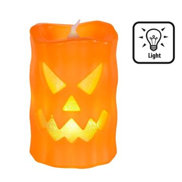Halloween LED pompoenlicht - 10x6 cm
