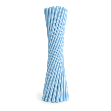 6x220 mm rietjes 50x blauwe herbruikbare