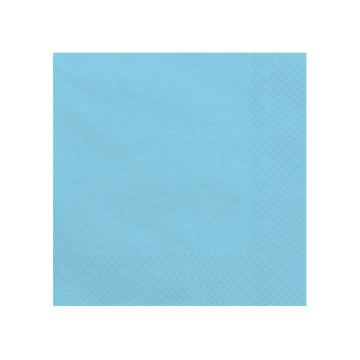 Licht luchtblauwe servetten 20x - 33x33 cm