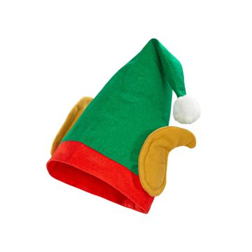 Kerstman elfhoed met oren groen
