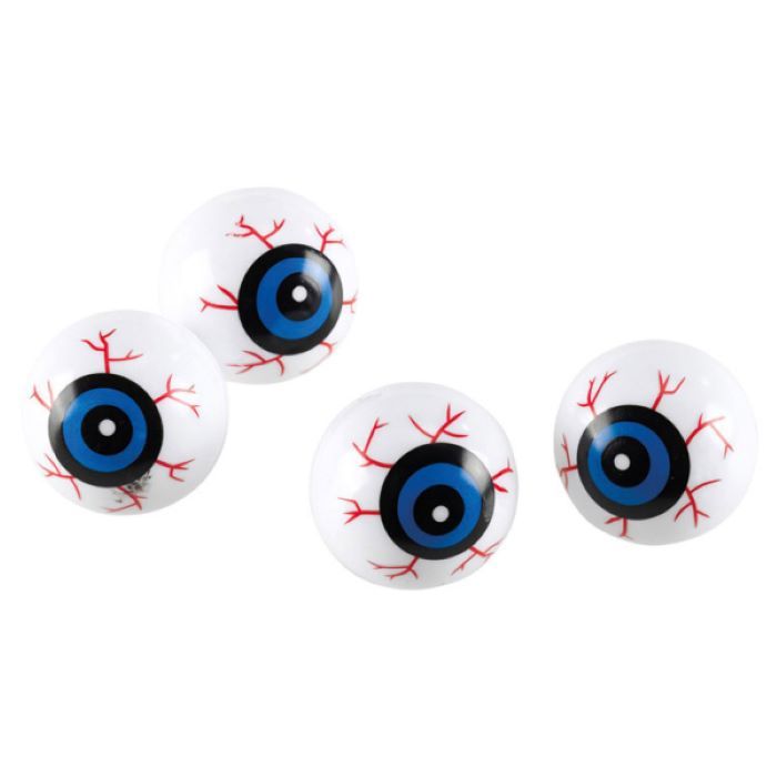Halloween plastic oogbal decoratie 6x - Ø 3 cm