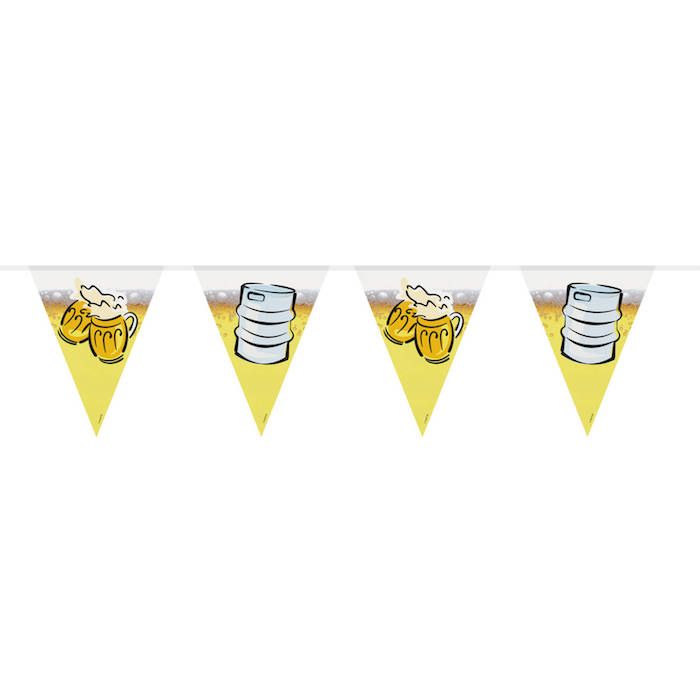 Oktoberfest Vlaggenketting Met Biermotieven - 6 m