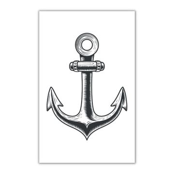 Valse en tijdelijke scheepsanker tatoeage 8,5x11 cm 