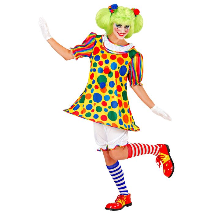 Kleurrijk clownkostuum voor dames