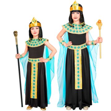 Cleopatra kostuum in zwart voor meisjes