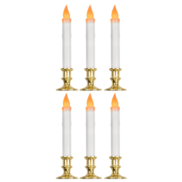 LED kaarsen 6x met timer - 23 cm