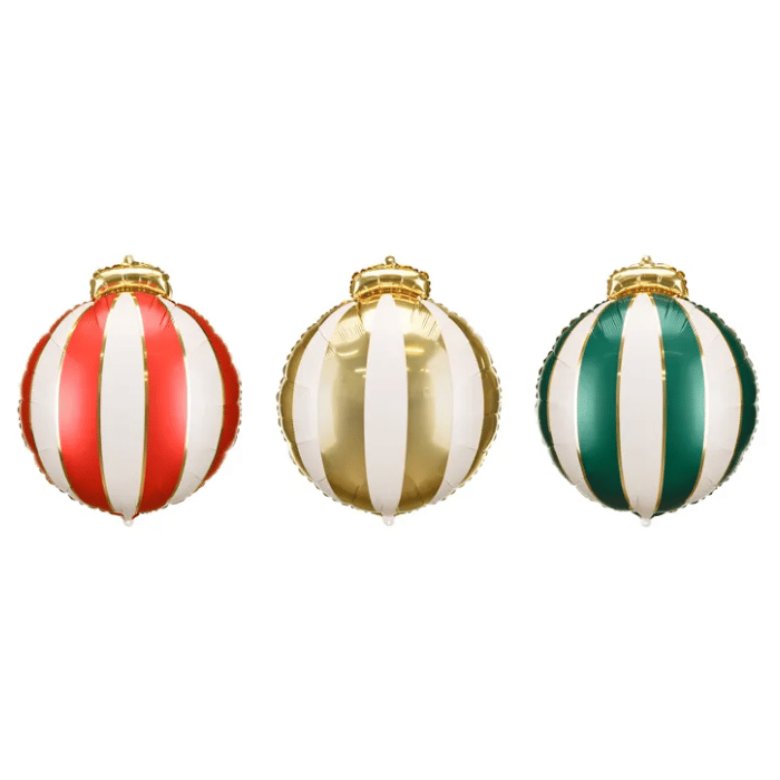 Kerstbal folieballon 3x - 42x46cm