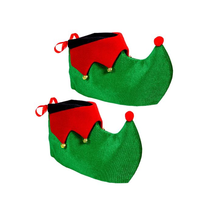 Groene elfen schoenen met bellen
