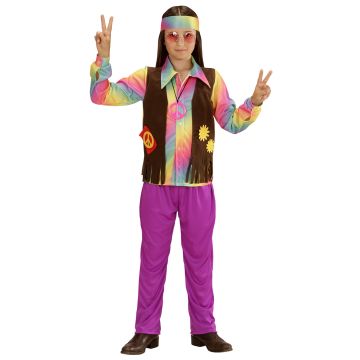 Hippie-set met vest, broek en hoofdband