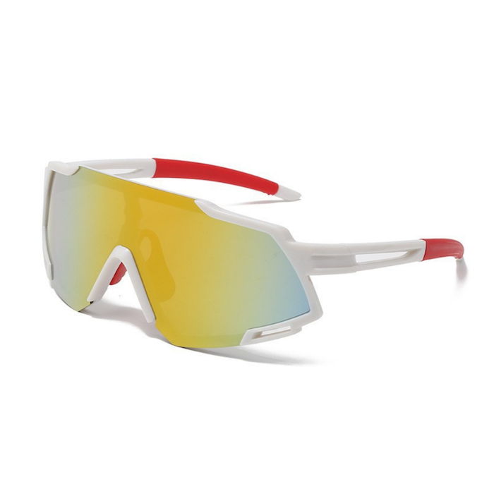 Sportzonnebril wit spiegeltint - onesize